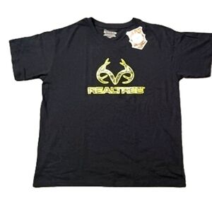 Realtree Authentic Black Mens T-Shirt 2XL